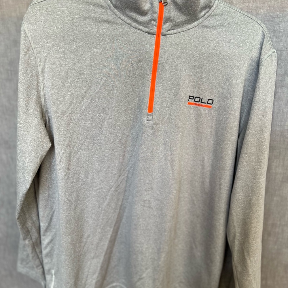 Polo Sport by Ralph Lauren Gray Pullover with Orange Detail